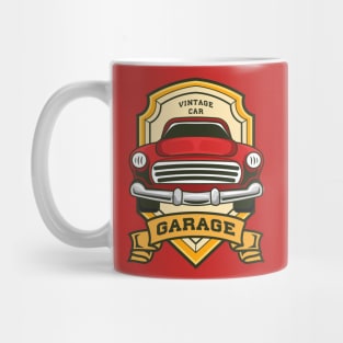 Vintage Car Garage Badge Mug